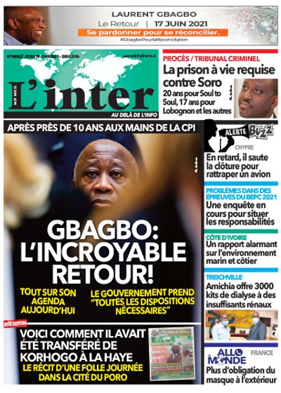 L'INTER du Jeudi 17 juin 2021