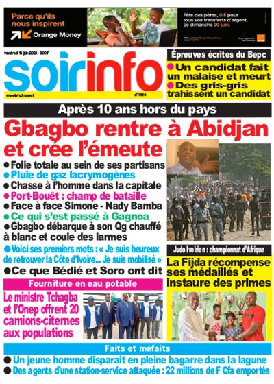 SOIR INFO du Vendredi 18 Juin 2021