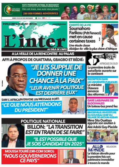 L'INTER du Lundi 26 juillet 2021