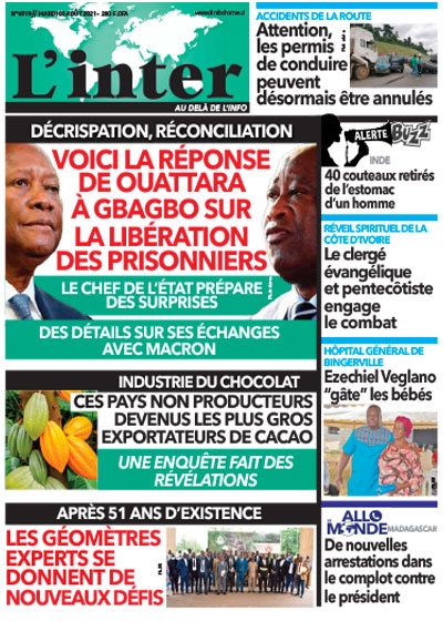 L'INTER du Mardi 03 août 2021