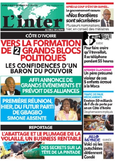 L'INTER du Jeudi 09 Septembre 2021