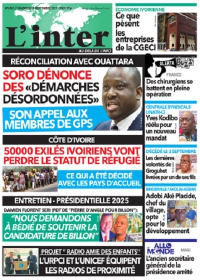 L'INTER du Vendredi 10 Septembre 2021