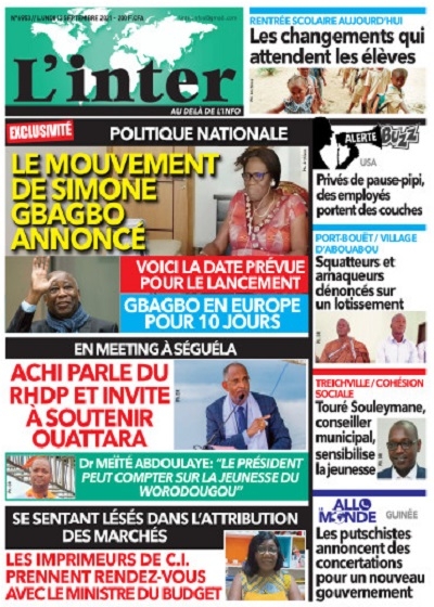 L'INTER du Lundi 13 Septembre 2021