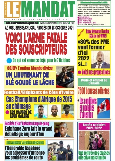 LE MANDAT du Mardi 14 Septembre 2021