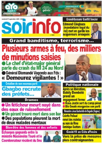 SOIR INFO du Vendredi 17 Septembre 2021