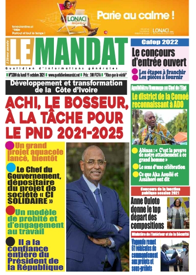 LE MANDAT du Lundi 11 Octobre 2021