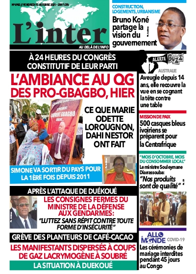 L'INTER du vendredi 15 Octobre 2021