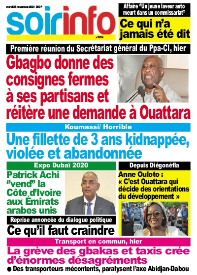 SOIR INFO du Mardi 23 Novembre 2021