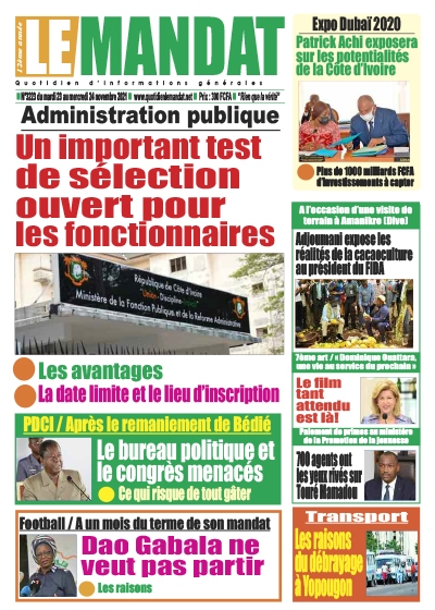 LE MANDAT du Mardi 23 Novembre 2021