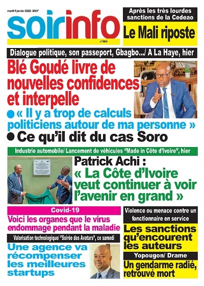 SOIR INFO du Mardi 11 Janvier 2022