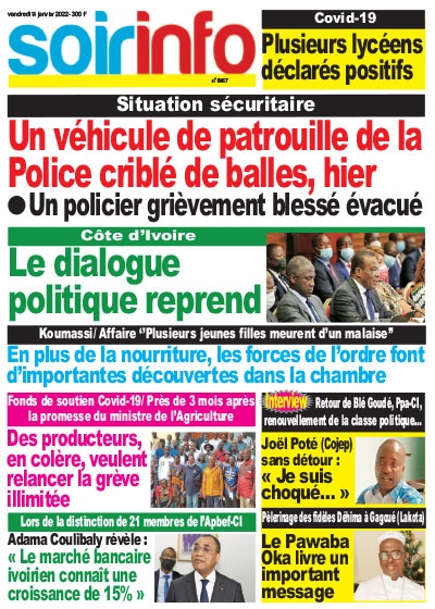 SOIR INFO du Vendredi 14 Janvier 2022