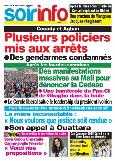 SOIR INFO du Samedi 15 au Dimanche 16 Janvier 2022