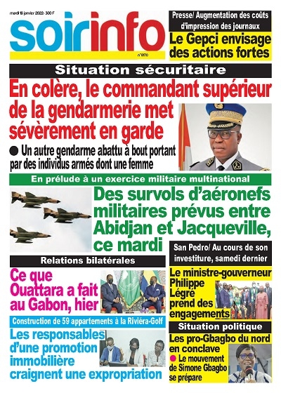 SOIR INFO du Mardi 18 Janvier 2022
