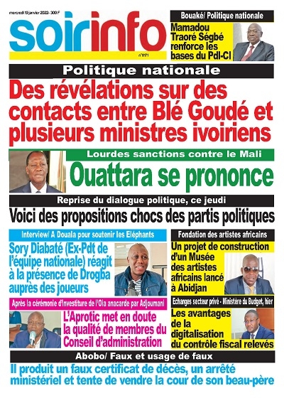 SOIR INFO du Mercredi 19 Janvier 2022