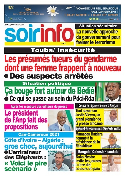 SOIR INFO du Jeudi 20 Janvier 2022