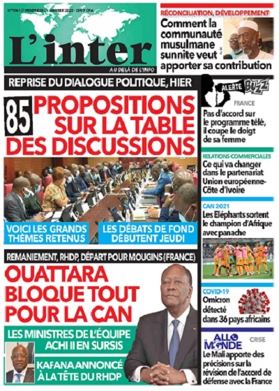 L'INTER du Vendredi 21 Janvier 2022