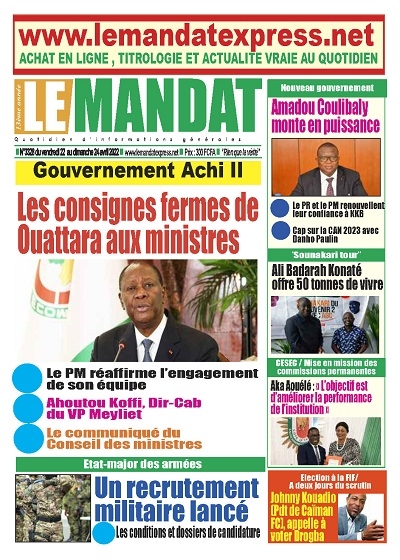 LE MANDAT du Vendredi 22 Avril 2022