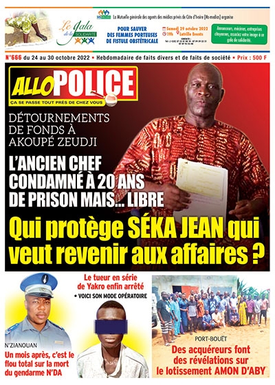 ALLO POLICE semaine du Lundi 24 octobre 2022